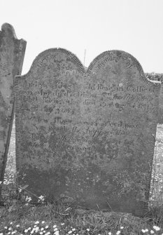 View of headstone of Andrew King and Isabel Ritchie.