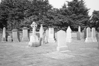 General view of headstones.