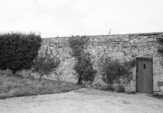 General view of wall in walled garden.