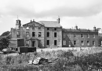General view of front of building.