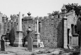 Graveyard, High Street.
View of parish graveyard and Sinclair Burial Aisle.