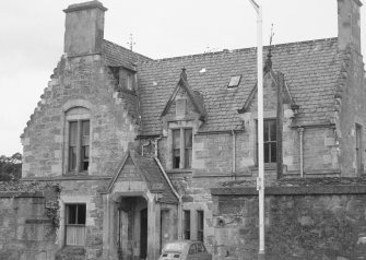 View of Island Bank Road facade from north east,