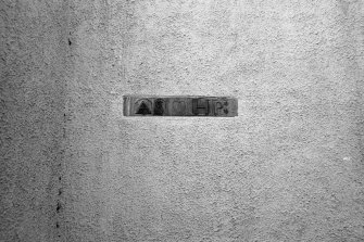 Abertarff House, 71 Church Street..
Detail of wall panel, insc: 'AS & HP'.