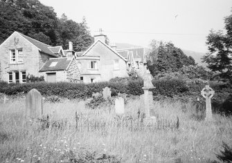View of old graveyard