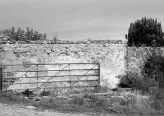 General view of remains of church wall