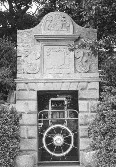 View of Smiddy Bank garden gate.