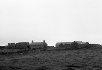 General view of farmsteading and house from E.