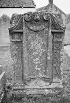 View of eighteenth century headstone.