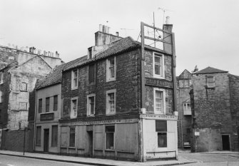 View of No. 76 - 82 Buccleuch Street seen from the North North East with Boroughloch Square in the background.