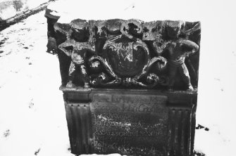 Dalmeny Churchyard
Detail of gravestone - Agnes Muir, 1722