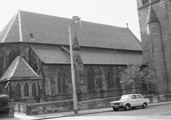 General view of the North facade of St Peter's Church seen from the North.