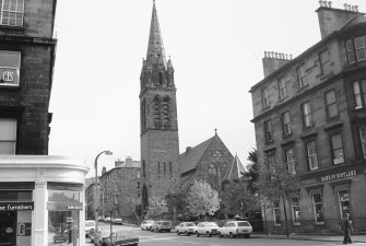 General view of St Peter's Church and Lutton Place seen from the West.