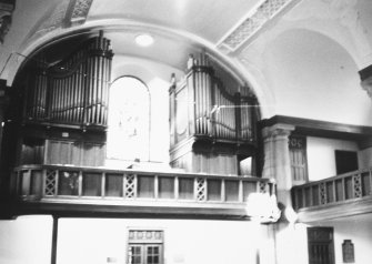 Edinburgh, Dell Road, Colinton Parish Church, interior.
Interior view of the organ loft.
