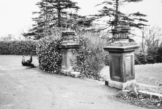 Craigpark 
Detail of gatepiers now on terrace