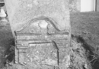 View of gravestone.