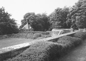 View of terrace garden and pavilion from NE.