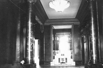 Glasgow, 6 Rowan Road, Craigie Hall, interior.
View of main hall.