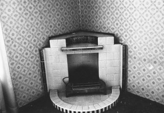 Glasgow, 6 Rowan Road, Craigie Hall, interior.
View of bedroom fireplace