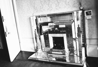 Glasgow, 6 Rowan Road, Craigie Hall, interior.
View of fireplace in bedroom.