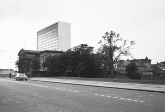 View of entrance facade from East.