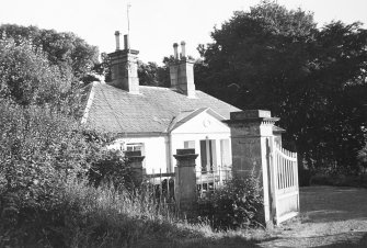 View from lodge from driveway.