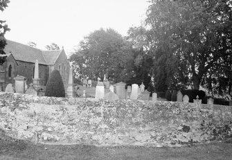 Bendochy Parish Church, Graveyard.
General view of graveyard.
