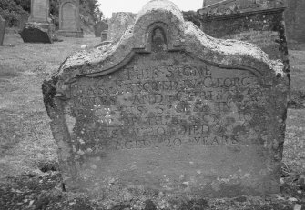 Kinfauns, Kinfauns Churchyard.
Detail of headstone.