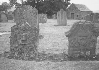 Kinfauns, Kinfauns Churchyard.
View of headstones.