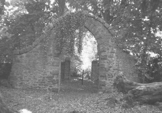 Megginch Castle, Long Walk, Gothic Arch.
General view.