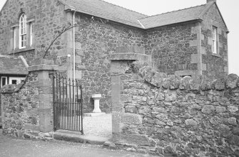 St Madoes Church.
View of entrance gate to church & churchyard.