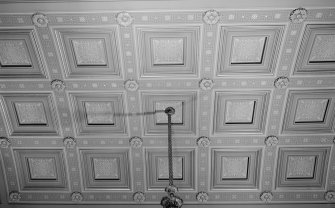 Interior view of Stracathro House showing detail of board room ceiling.