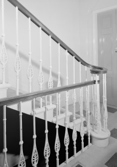 Interior view of Stracathro House showing detail of service stairs.