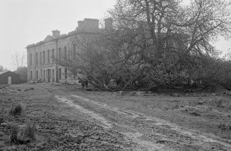General view of Strichen House in gutted state.
