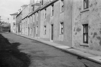 General view of fronts of 1-4 George Street, Banff.