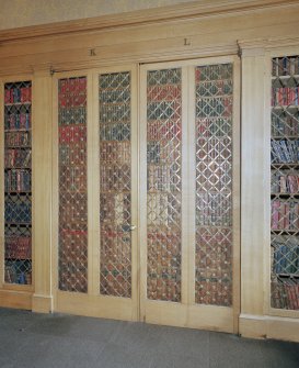 Dundee, Camperdown House, interior.
Detail of Hidden Double Doors Shut, Library, Ground Floor