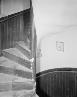 Gardyne Castle. Interior.
Detail of spiral staircase.