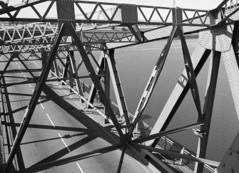 Kincardine on Forth Bridge. Detail of structural steelwork, from control room