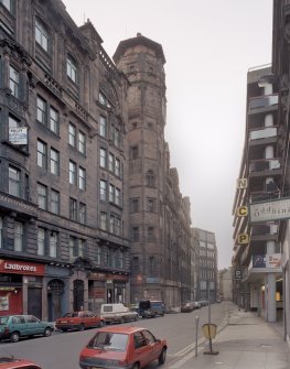 View of Mitchell Street, Glasgow, from NNW, showing the Glasgow Herald Building.