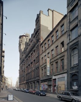 View of Mitchell Street, Glasgow, from S, showing the Glasgow Herald Building.