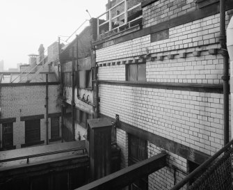 View of roof area, Glasgow Herald Building, Mitchell Street, Glasgow, from N.