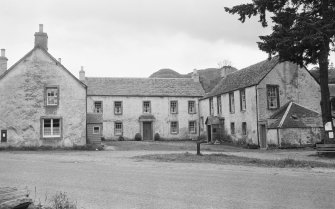 General view cottages in Inver village, including the old coaching inn.