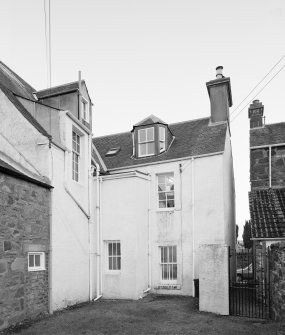 View of the rear of 1 Dunira Street, Comrie, from NW.