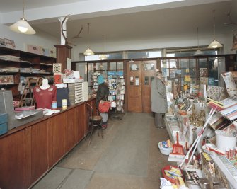 Interior view of 1 Dunira Street, Comrie, showing the shop of Brough and Macpherson from N.