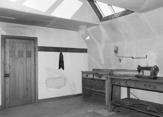 Interior view of 1 Dunira Street, Comrie, showing S attic room from S.