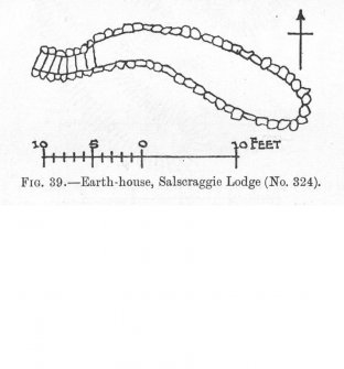 Publication drawing; plan of 'Earth-house, Salscraggie Lodge'.