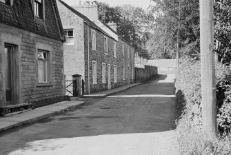 View of cottages at Pitkellony Street, Muthill.