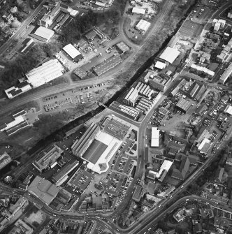 Oblique aerial view taken from the WNW.
