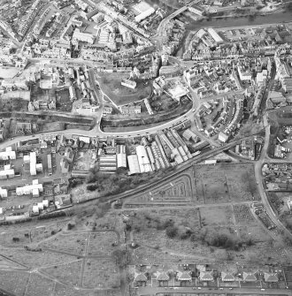 Oblique aerial view taken from the E.