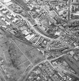 Oblique aerial view taken from the NE.