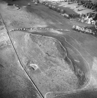 Oblique aerial view centred on forts from SW.